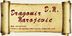 Dragomir Marojević vizit kartica